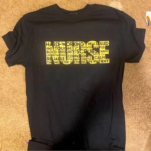 Nurse shirt, black and gold, DIY,